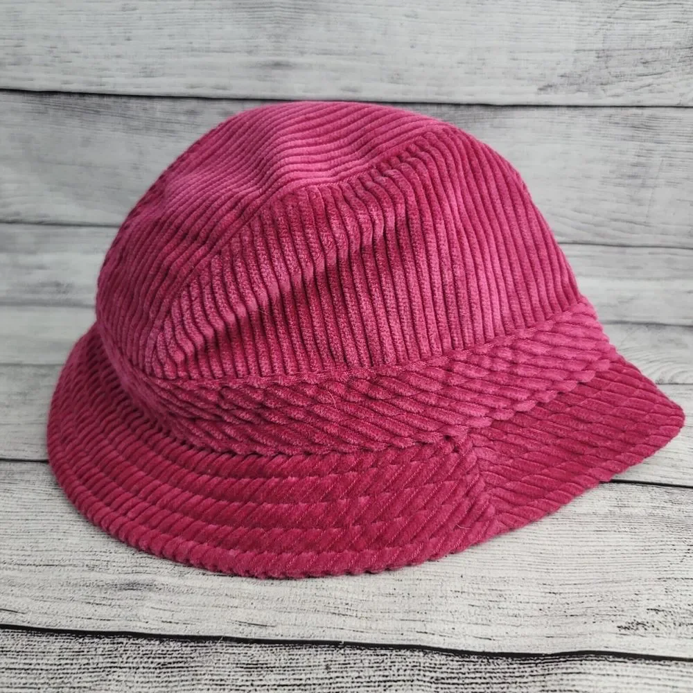 Kangol Pink Corduroy Blanford Women’s Bucket Hat Cap NWT Size Medium